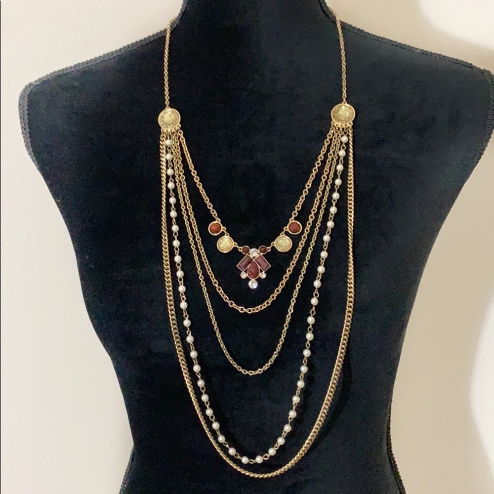 The Icing Multi-Stand Necklace and Earring Set